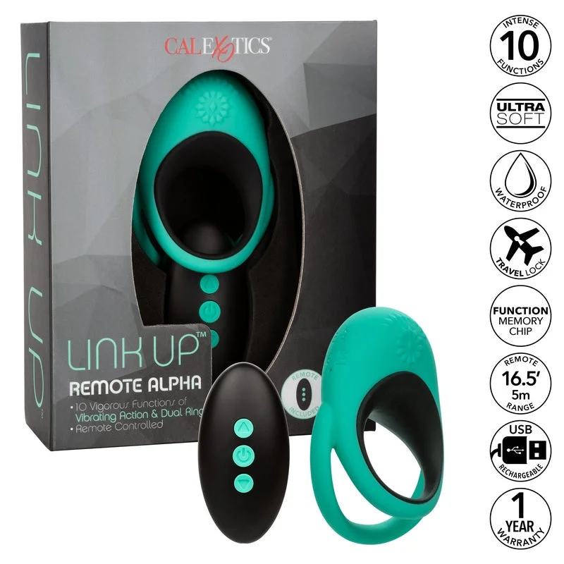 Link Up Remote Alpha Vibrating Cock Ring by Cal Exotics