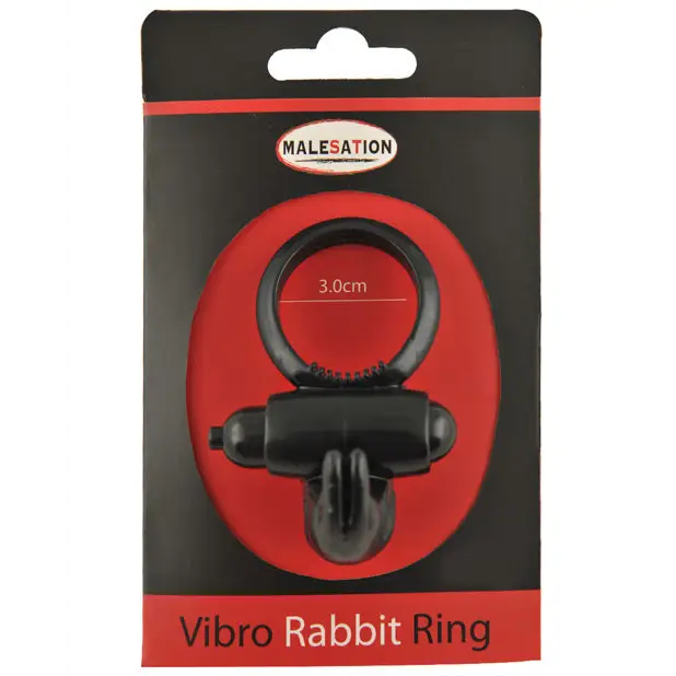 Malesation Vibro Rabbit Ring - Black