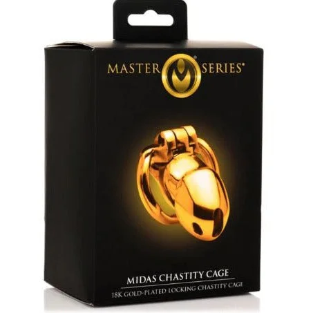 Midas 18K Gold Penis Chastity Cage by Master Series