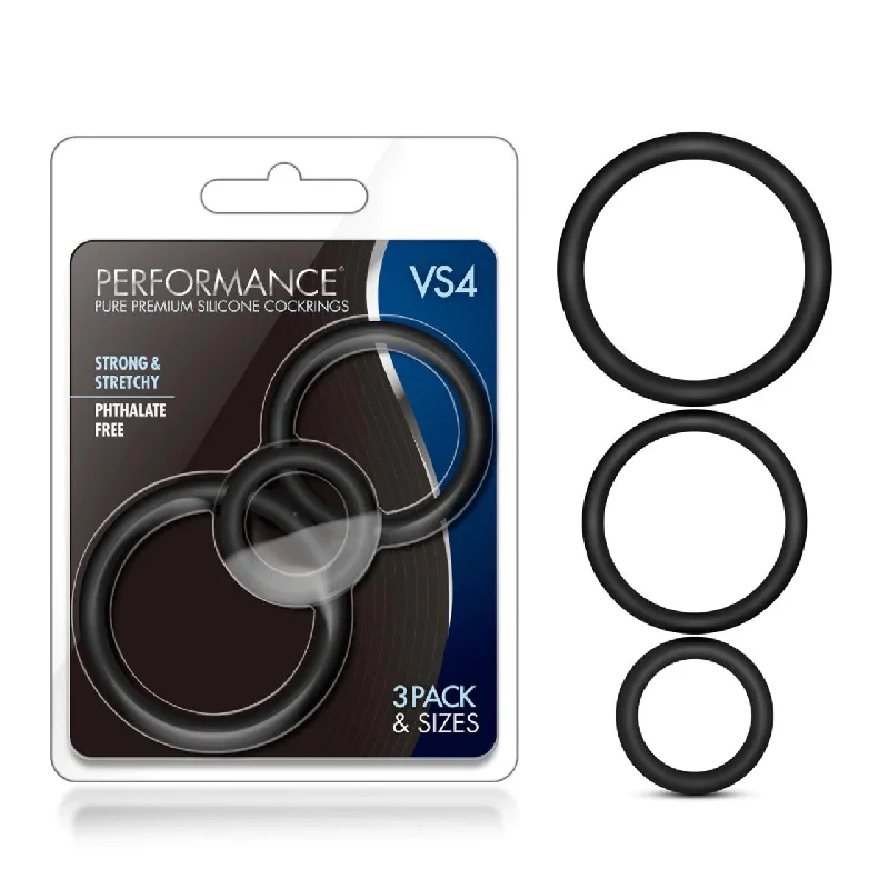 Performance VS4 Pure Premium Silicone Cock Rings 3pk by Blush Novelties