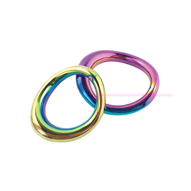 Plesur 1-3/4" Metal Cock Ring - Rainbow