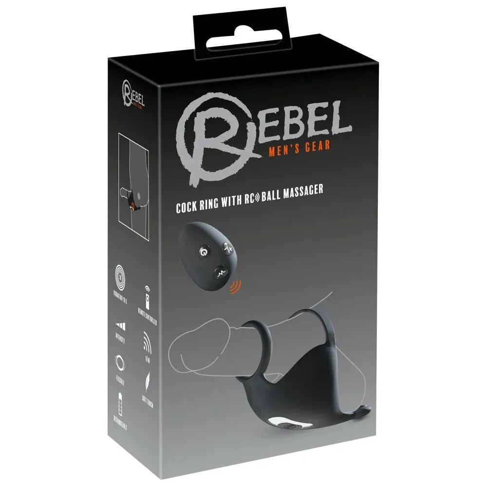 Rebel Cock Ring with Rc Ball Vibrator