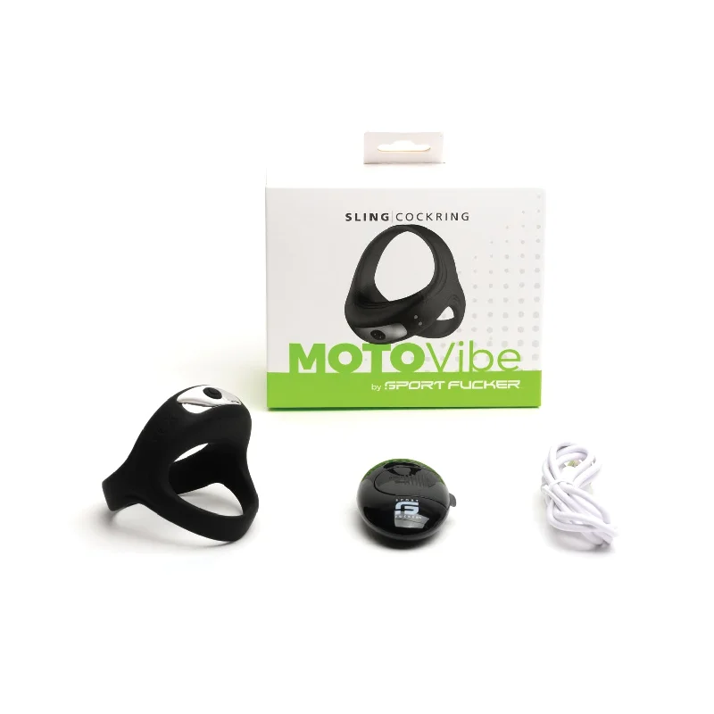 Sport Fucker Motovibe Sling Cockring With Remote - Black