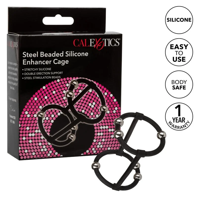 Steel Beaded Dual Enhancer Cock Ring by Cal Exotics